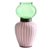 Layla Pink Striped Table Lamp by Serena Confalonieri