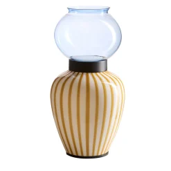 Layla Yellow Striped Table Lamp by Serena Confalonieri