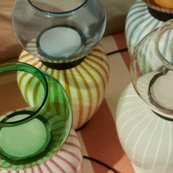 Layla Yellow Striped Table Lamp by Serena Confalonieri