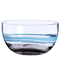 Le Diverse Oval-Based Striped Bowl by Carlo Moretti