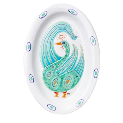 Le Fenici Oval Blue and Red Tray