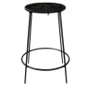Le Rossette Medium Black Stool