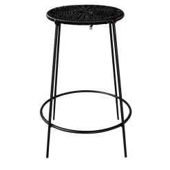 Le Rossette Medium Black Stool