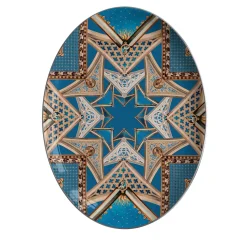 Le Volte Celesti porcelain oval Platter with tarchitectures