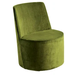 Lea Green Velvet Armchair by Paola Navone