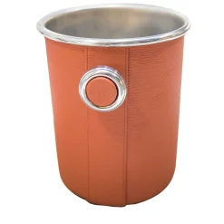 Leather Champagne Glacette in Orange