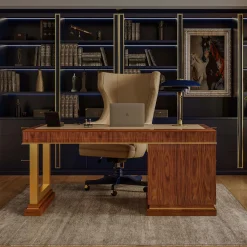 Leather Top & rosewood Writing Desk from Studio Privè Collection