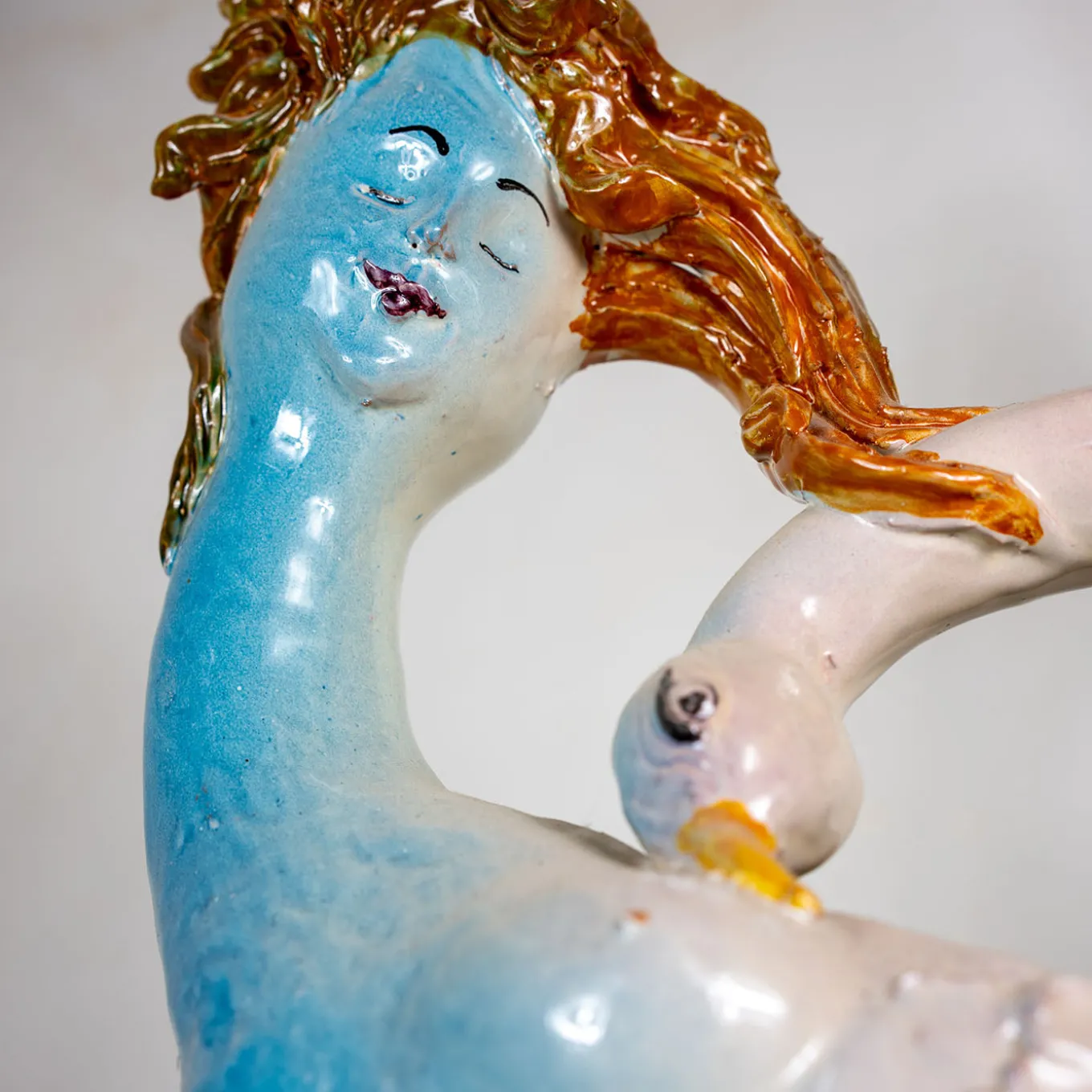 Leda and the Swan Ceramic Umbrella Holder