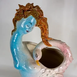 Leda and the Swan Ceramic Umbrella Holder