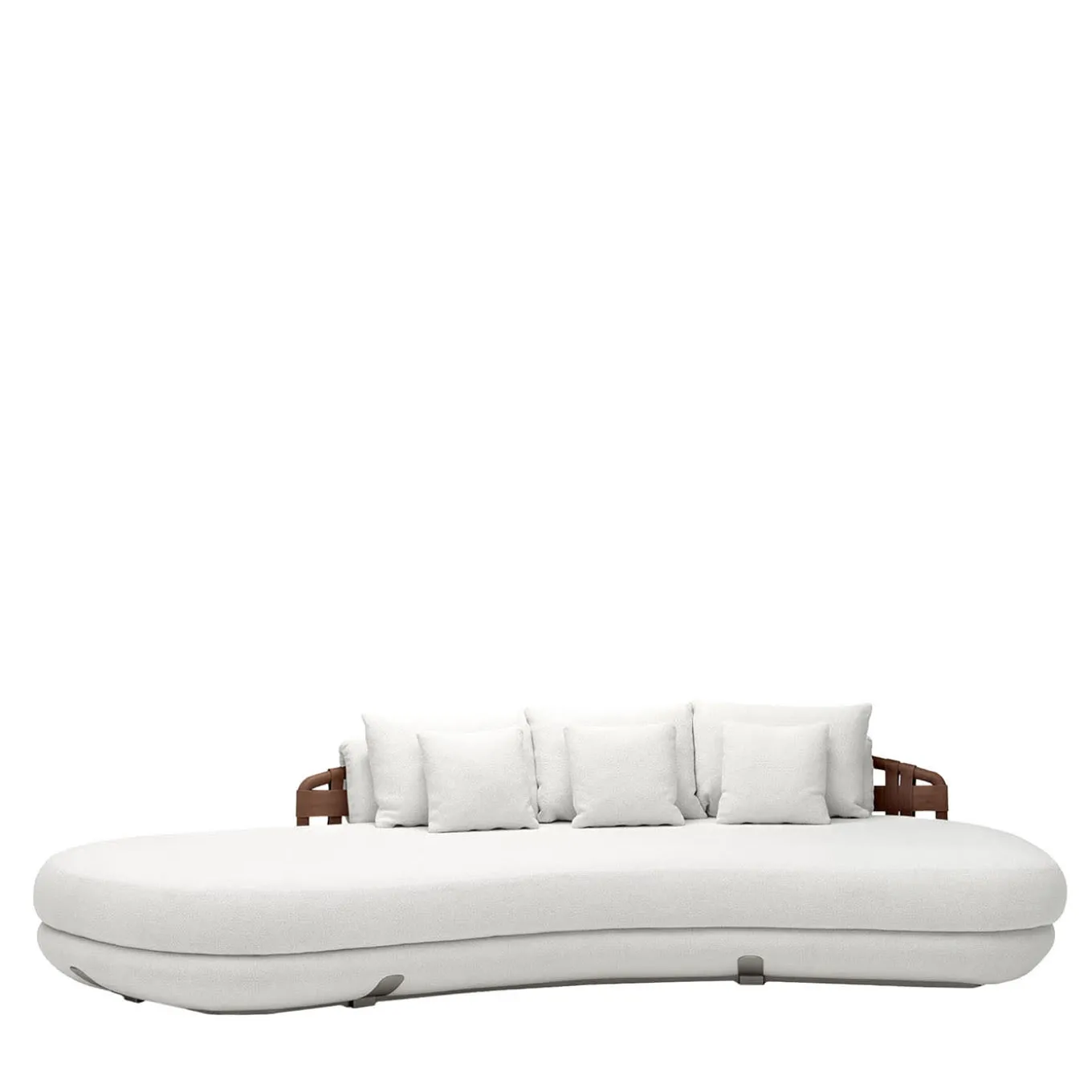Lee Brown Leather & White Fabric Large Sofa by Pulina Exclusive Interiors