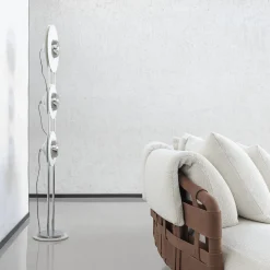 Lee Brown Leather & White Fabric Large Sofa by Pulina Exclusive Interiors