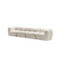 Leisure 4-Seater White Sofa by Lorenza Bozzoli