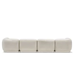Leisure 4-Seater White Sofa by Lorenza Bozzoli