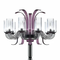 Leonardo 10-light Gray and Purple Murano Glass Floor Lamp