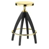 Leporello Senior Bar Stool with Dark Oak Legs by Paolo Rizzatto