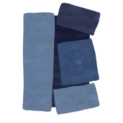 Lettera Aperta Blue Textile Hand-Knotted Rug