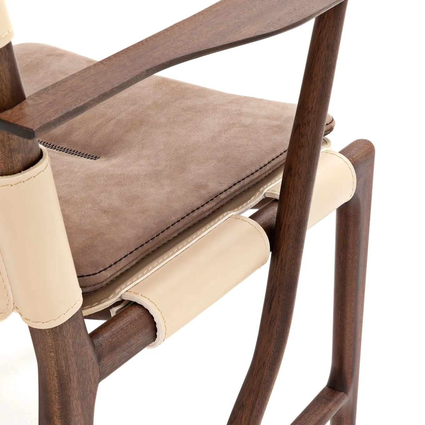 Levante Beige Chair with Armrests by Massimo Castagna