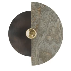 Levante Wall Sconce in Bronze and Meteorite Onyx