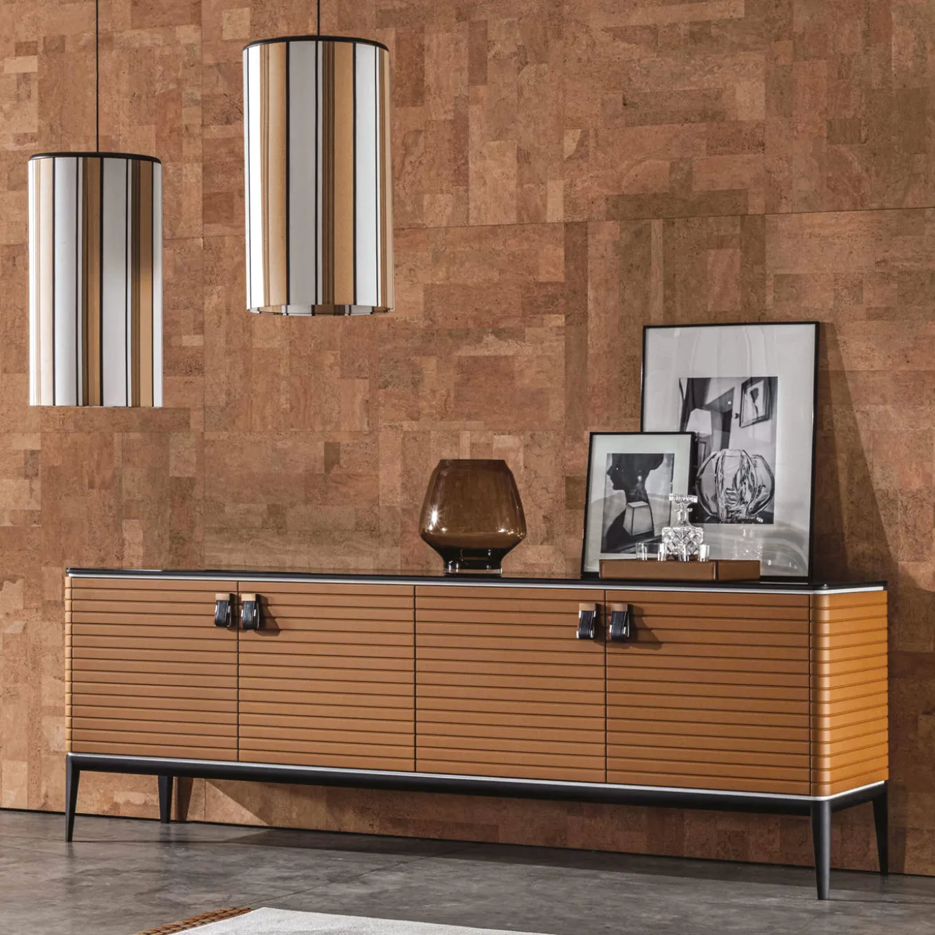 Levanzo 4-Door Brown Sideboard