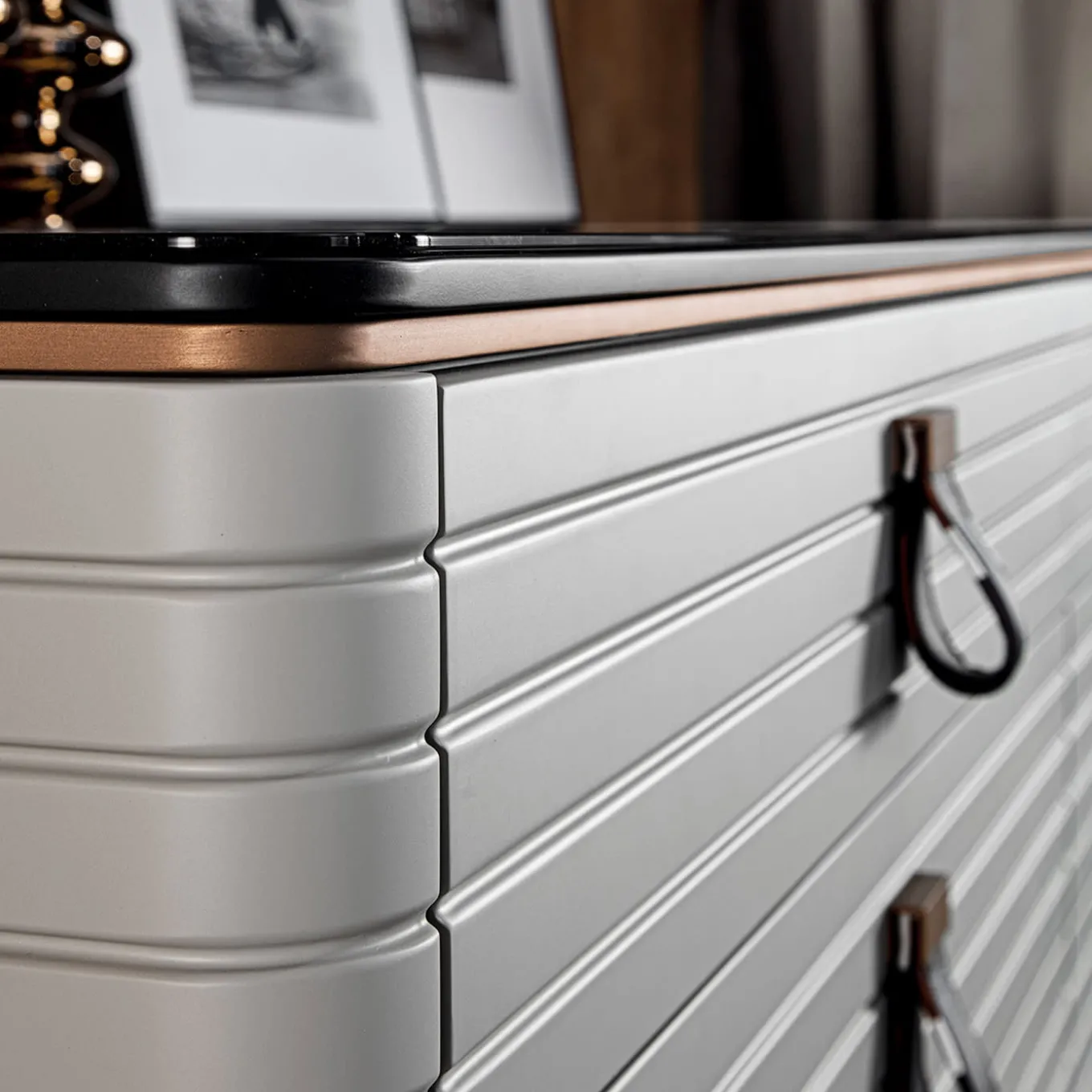 Levanzo 6-Drawer Gray Dresser