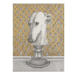 Levriero su piedistallo Drawing