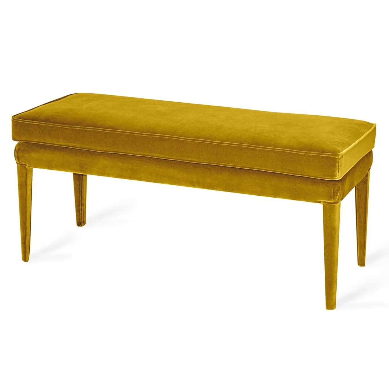 LIBELLULA ECO Earthy Gold Velvet Bench