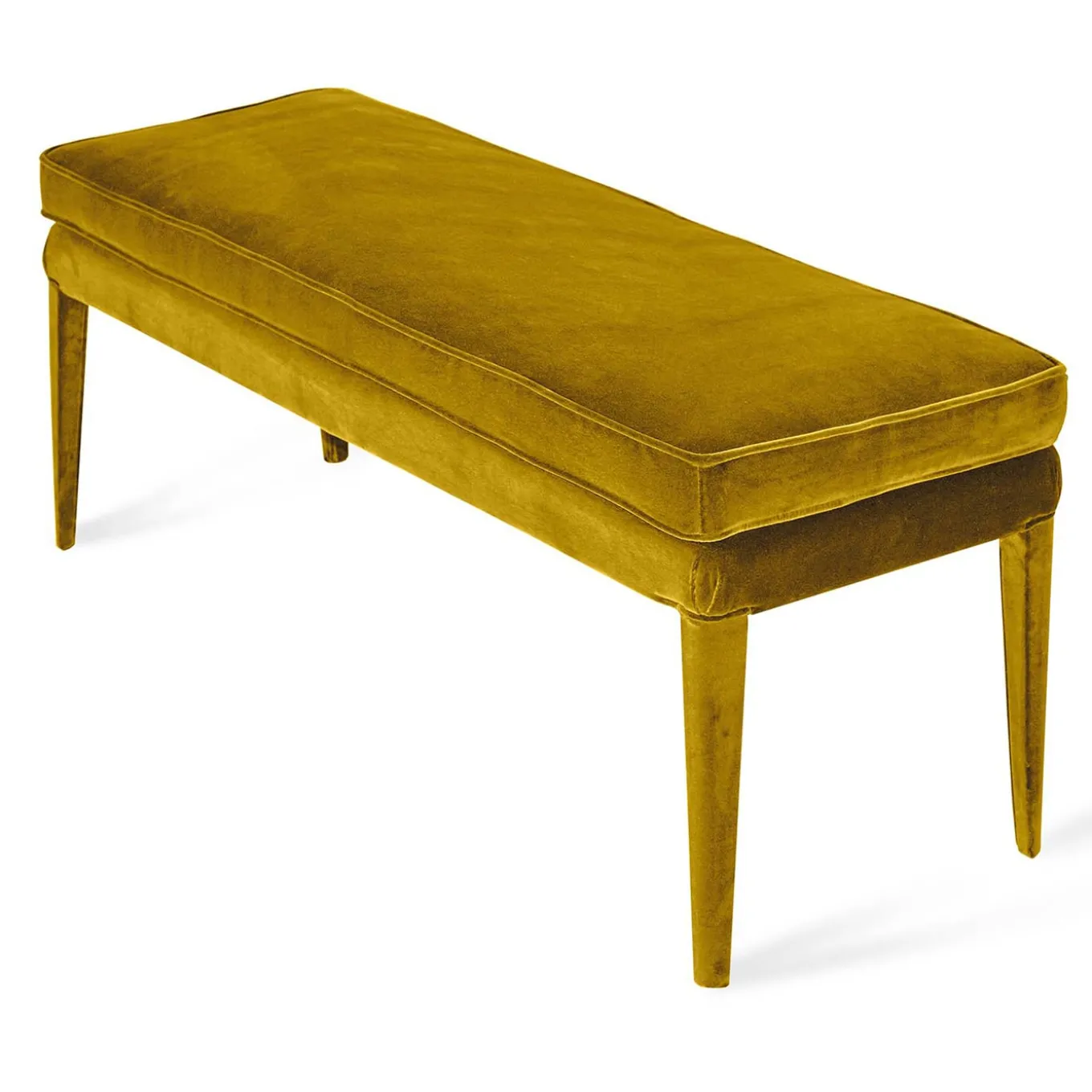 LIBELLULA ECO Earthy Gold Velvet Bench