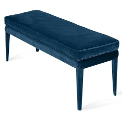 LIBELLULA ECO Midnight Blue Velvet Bench