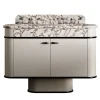 Liberty Calacatta Viola Marble And Warm Gray Wood Vanity Unit