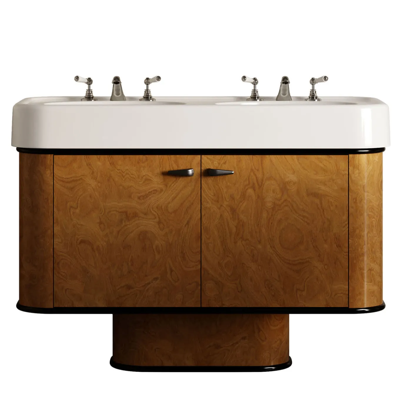 Liberty Ceramic And Walnut Wood Vanity Unit