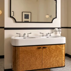 Liberty Ceramic And Walnut Wood Vanity Unit