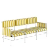 Liberty Three-Seater White & Yellow Iron Outdoor Sofa