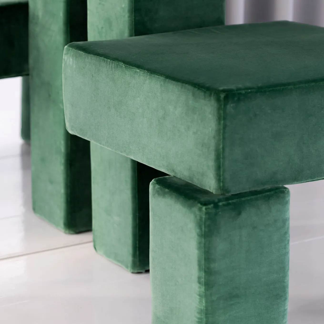 Licitra Green Pierre Frey Mohair Lounge Chair