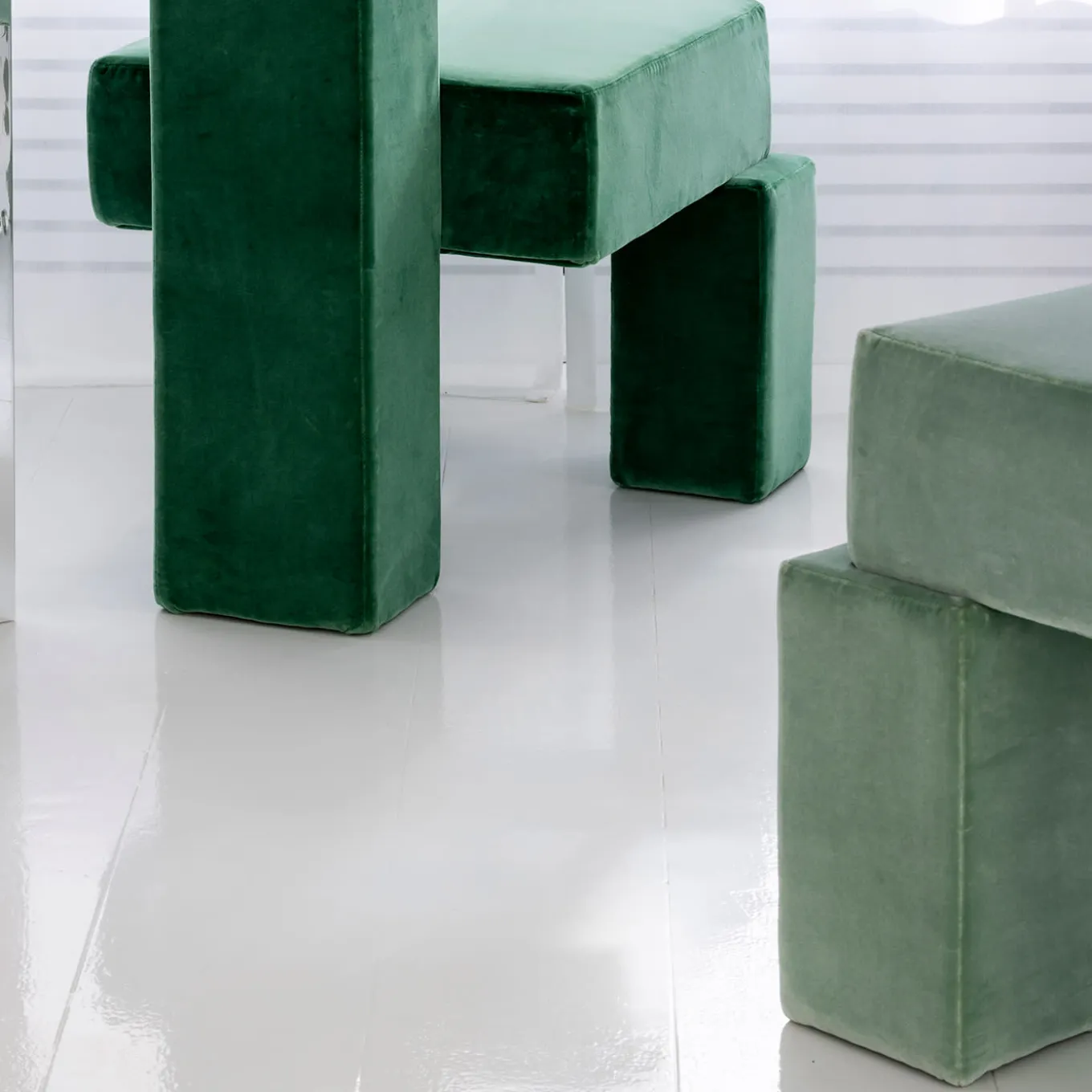 Licitra Green Pierre Frey Mohair Lounge Chair