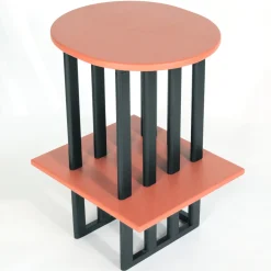 Lido Pink and Black Wood Side Table