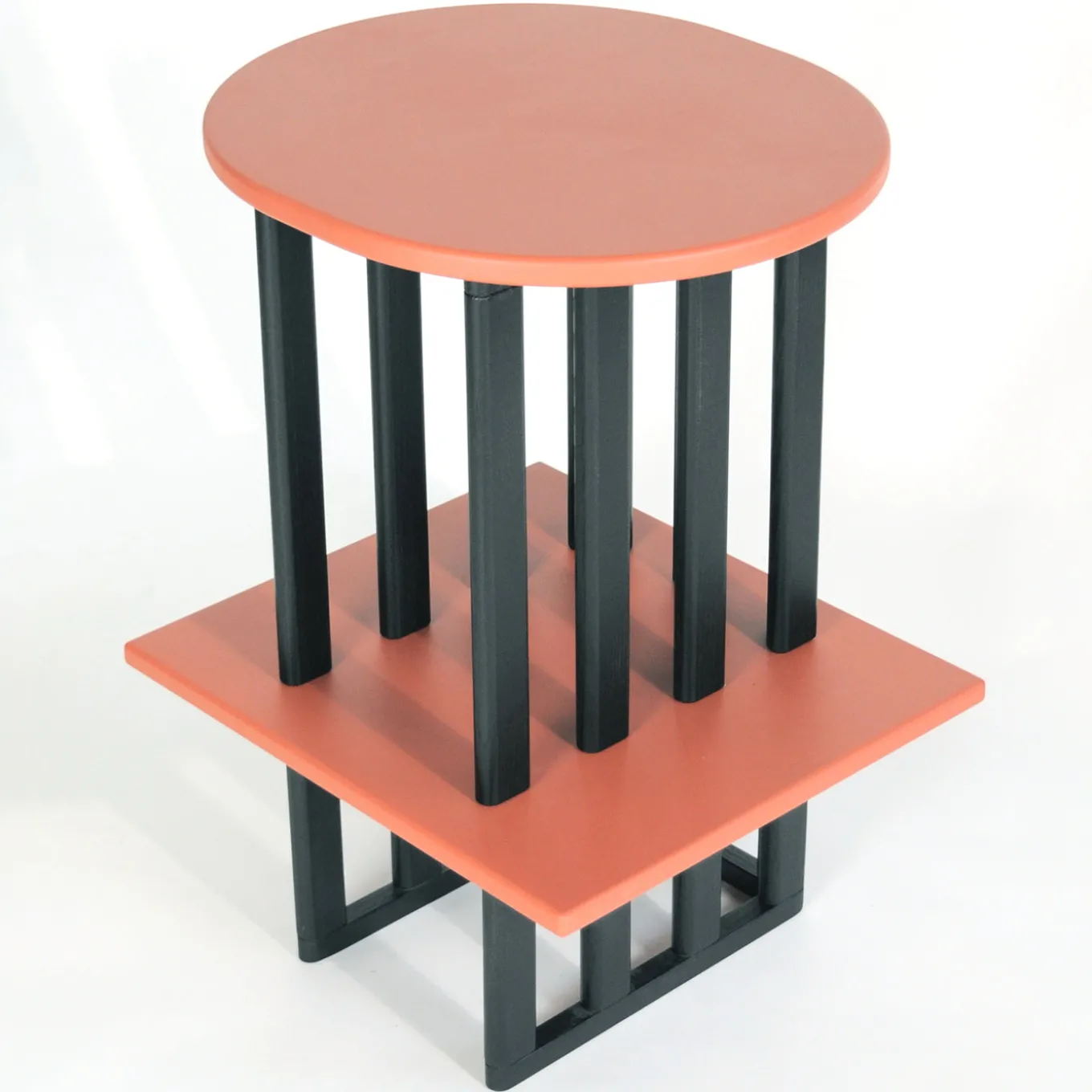 Lido Pink and Black Wood Side Table
