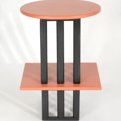 Lido Pink and Black Wood Side Table