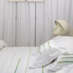 LIFE White & Green Tones US Standard Sham