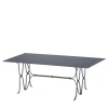 Ligare Wrought Iron Gray Rectangular Table