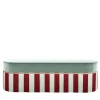 light blue velvet with two-tone fringes bench