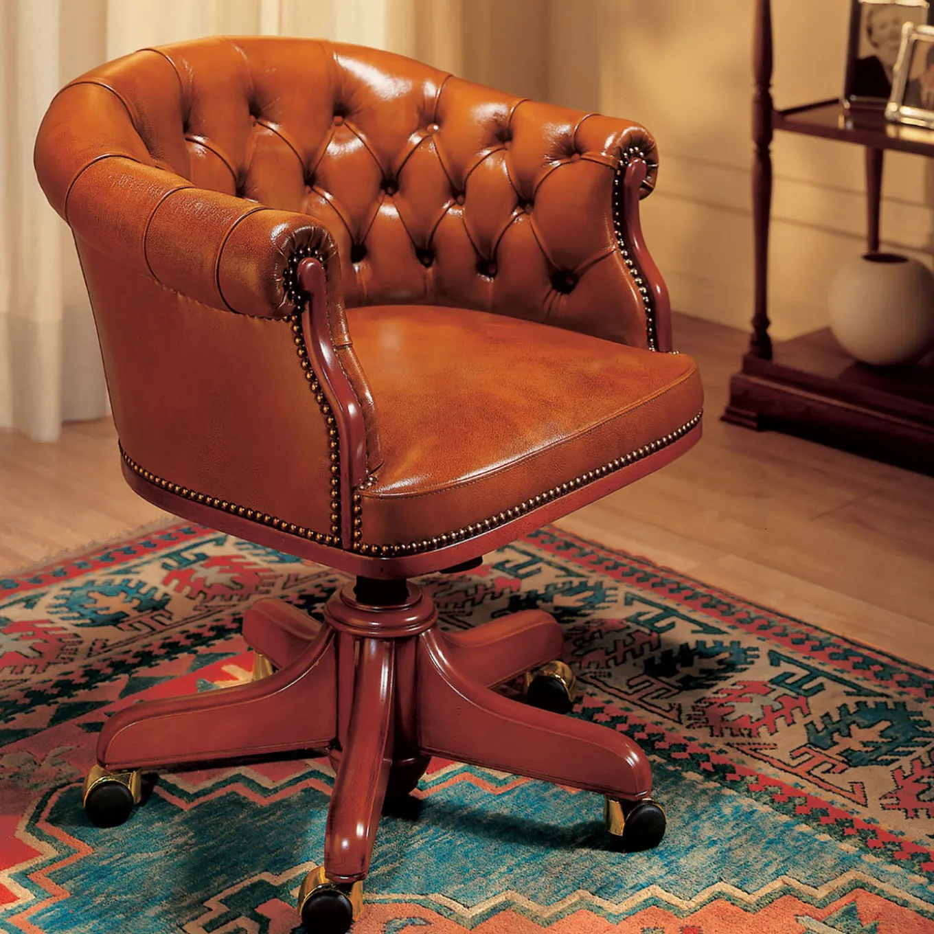 Light Brown Leather Armchair