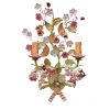 Light Floral Polychrome Wall Lamp