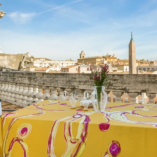 Light Flux Gold Tablecloth