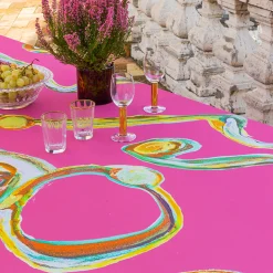 Light Flux Pink Tablecloth