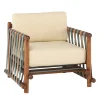 Lignes wood outdoor Lounge chair