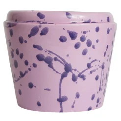 Lilac and Violet Ceramic Cachepot Vase