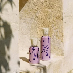 Lilac and Violet Totem with Scented Candle Lavanda and Iris