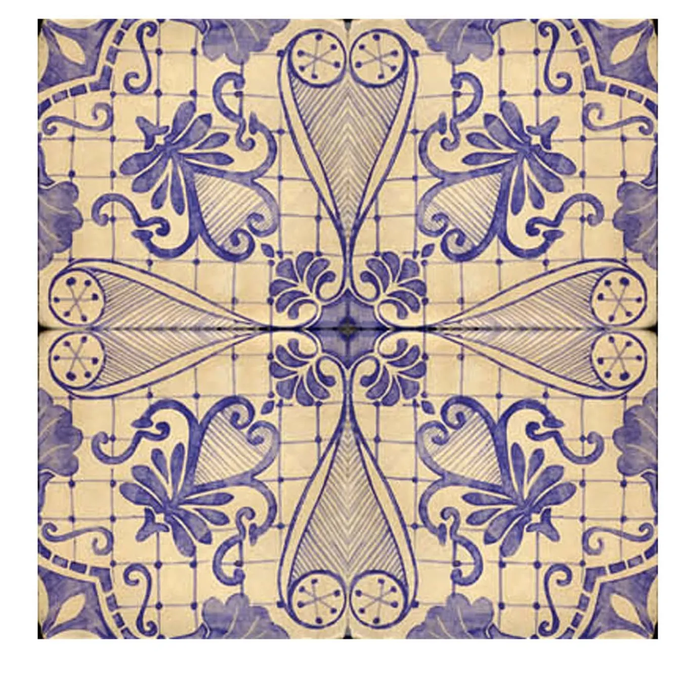Lilla Saponaria Set of 4 Tiles #1