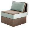 Lilli modular light blue with Taupe fringes lounge armchair