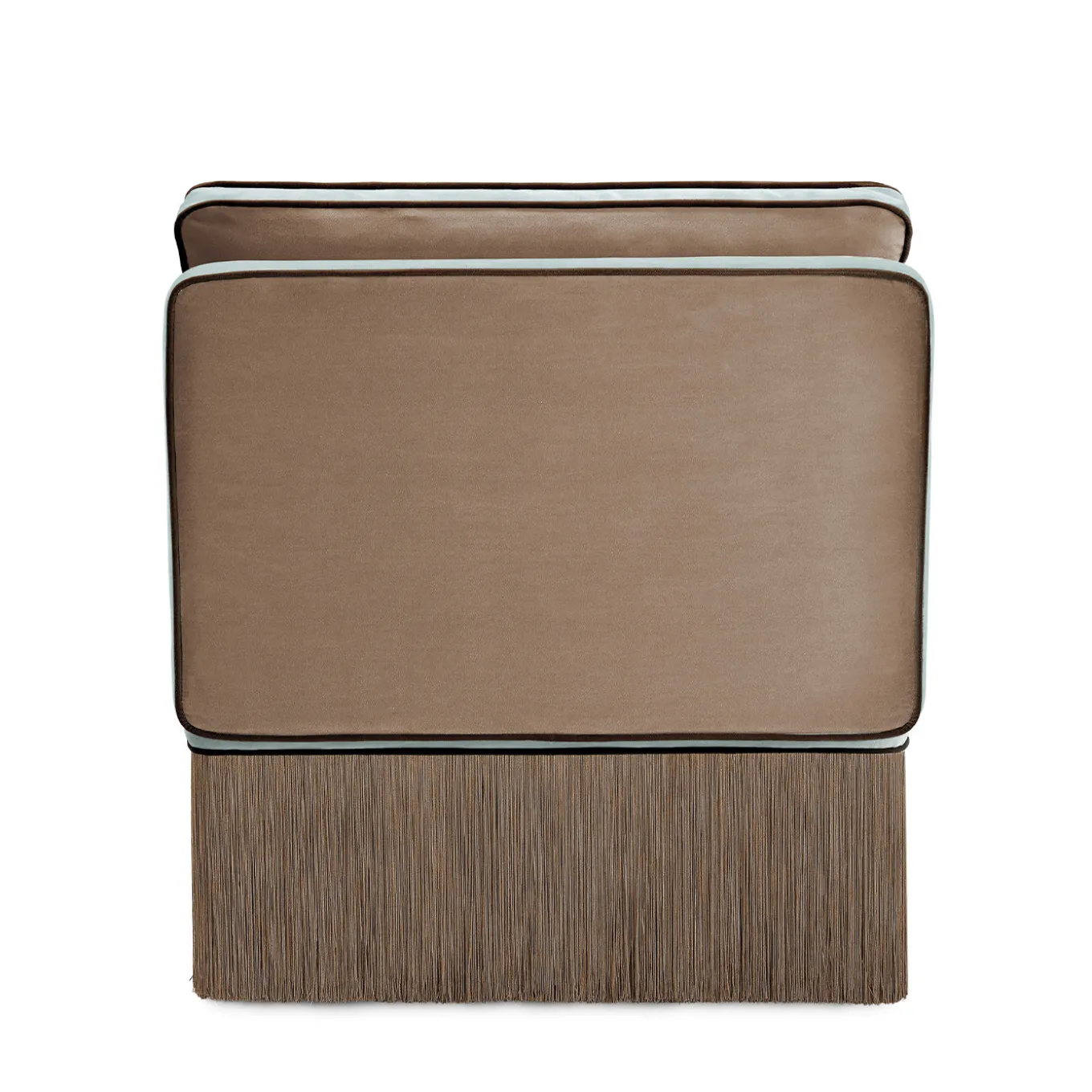 Lilli modular light blue with Taupe fringes lounge armchair